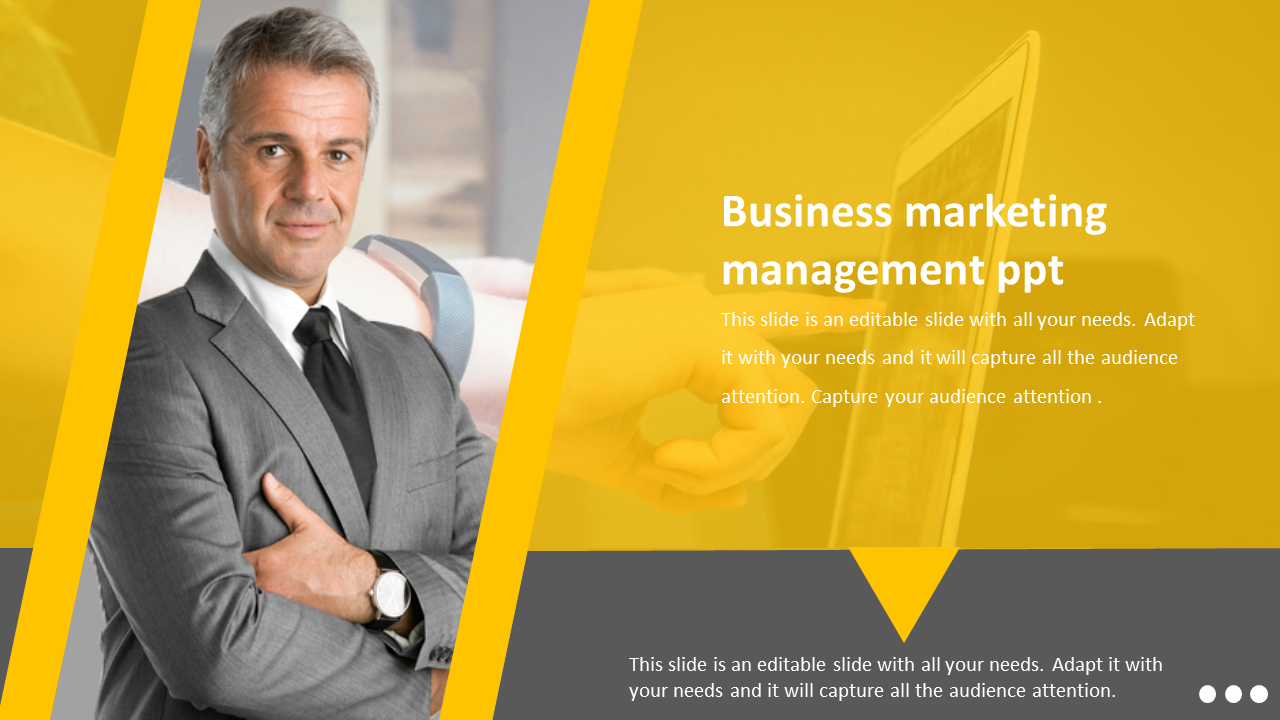 Best  Business Marketing Management PPT Template